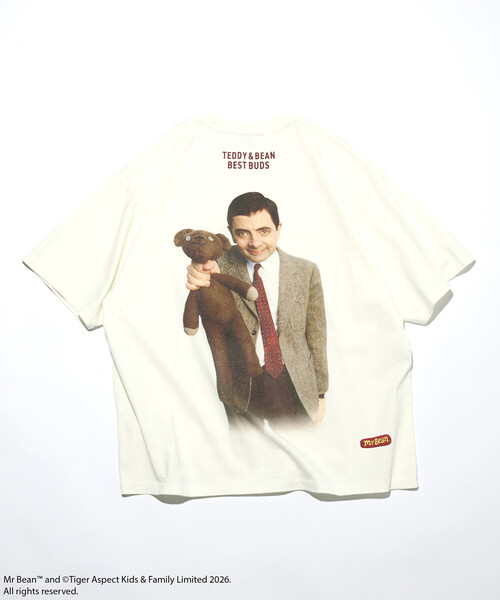 FREAK'S STORE(フリークスストア)の「Mr. Bean/ミスタービーン Back Print Tee /Teddy & Bean/ テディ&ビーン バックプリントTシャツ(Tシャツ/カットソー・メンズ・ホワイト/ライトグレー/ブラック・SMALL/MEDIUM/LARGE)」の16枚目の写真