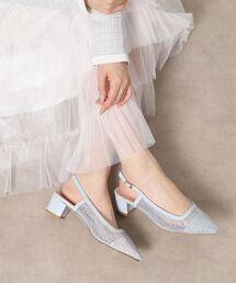 ラメチュールバックストラップパンプス