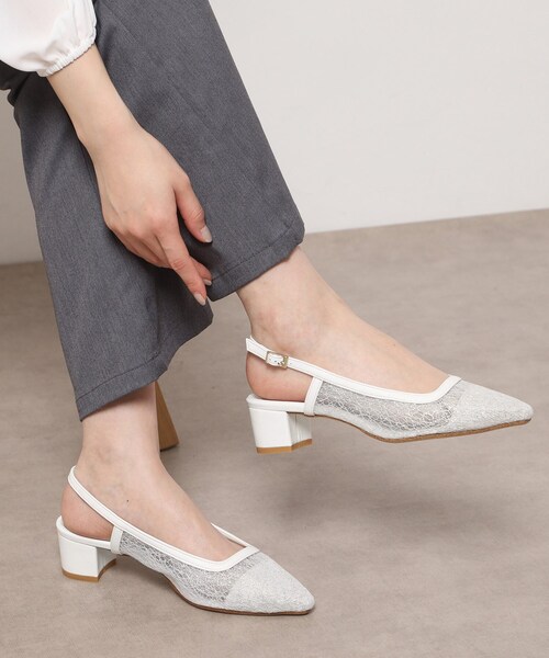 ESPERANZA(エスペランサ)の「ラメチュールバックストラップパンプス(パンプス・レディース・ブラック系8/ブルー系8/ホワイト系9・L/M/S/LL)」の5枚目の写真