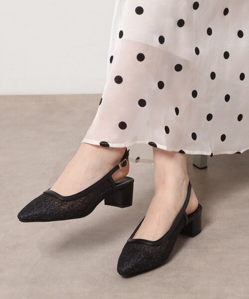 ESPERANZA(エスペランサ)の「ラメチュールバックストラップパンプス(パンプス・レディース・ブラック系8/ブルー系8/ホワイト系9・L/M/S/LL)」の8枚目の写真