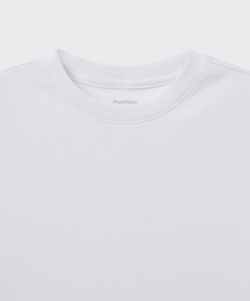 MUSINSA STANDARD KIDS（ムシンサスタンダードキッズ）の「[UVプロテクション] リラックスドクルーネックTシャツ [ホワイト]（Tシャツ/カットソー・レディース・その他・110/120/130/140/150/160）」の5枚目の写真