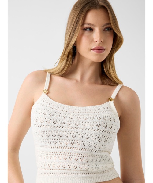 Guess(ゲス)の「RIVER Tank Sweater キャミソール(キャミソール・レディース・クリーム/ブラック・X-SMALL/SMALL/MEDIUM/LARGE)」の12枚目の写真