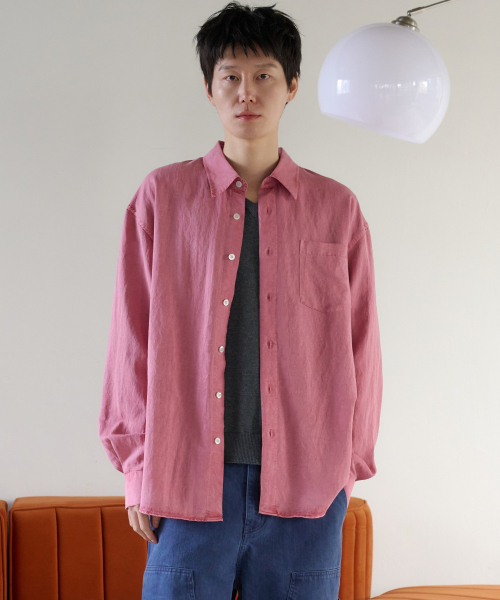 NOUN(ノウン)の「dyed tencel shirts (dusty pink)(シャツ/ブラウス・メンズ・その他・1/2)」の1枚目の写真