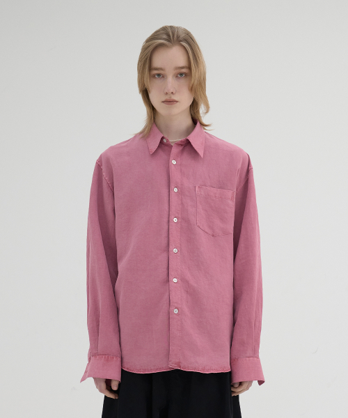 NOUN(ノウン)の「dyed tencel shirts (dusty pink)(シャツ/ブラウス・メンズ・その他・1/2)」の2枚目の写真