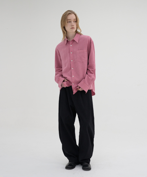 NOUN(ノウン)の「dyed tencel shirts (dusty pink)(シャツ/ブラウス・メンズ・その他・1/2)」の3枚目の写真