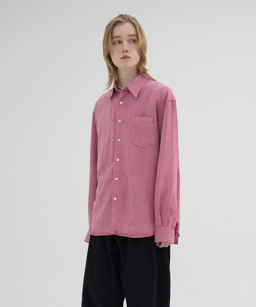 NOUN(ノウン)の「dyed tencel shirts (dusty pink)(シャツ/ブラウス・メンズ・その他・1/2)」の4枚目の写真