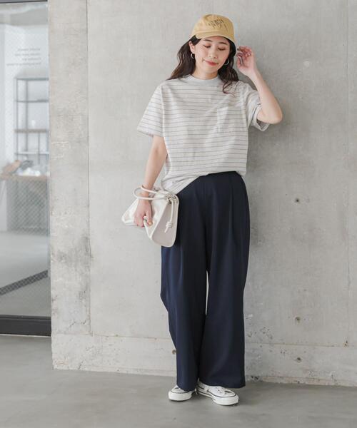 URBAN RESEARCH DOORS(アーバンリサーチドアーズ)の「『3サイズ展開』『UR TECH』完声/涼フロントタックEZパンツ(その他パンツ・レディース・ベージュ/ネイビー・SMALL/MEDIUM/LARGE)」の12枚目の写真