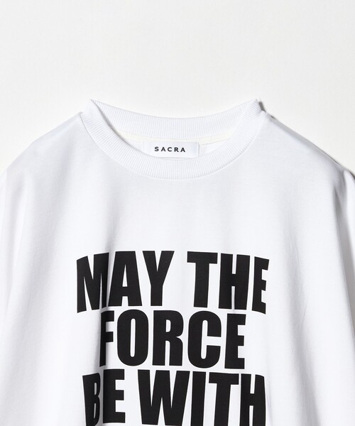 SACRA(サクラ)の「<SACRA>ビッグロゴ Tシャツ(Tシャツ/カットソー・レディース・ダークグレー/ホワイト/ブラック・38)」の4枚目の写真