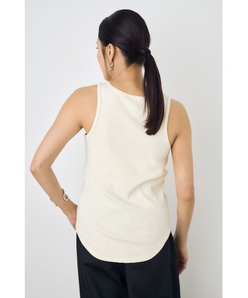 AZUL by moussy(アズールバイマウジー)の「【Dickies×AZUL】ヘンリネークタンクトップ(タンクトップ・レディース・ブラック/オフホワイト/イエロー系その他・FREE)」の8枚目の写真