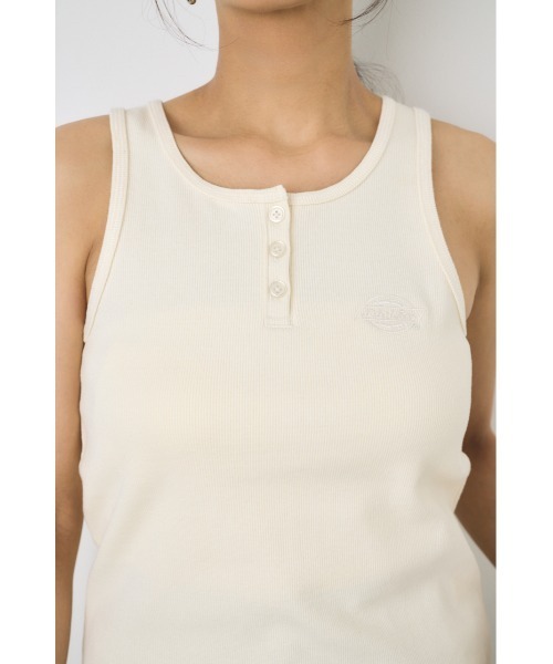 AZUL by moussy(アズールバイマウジー)の「【Dickies×AZUL】ヘンリネークタンクトップ(タンクトップ・レディース・ブラック/オフホワイト/イエロー系その他・FREE)」の10枚目の写真