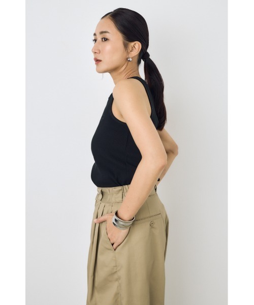 AZUL by moussy(アズールバイマウジー)の「【Dickies×AZUL】ヘンリネークタンクトップ(タンクトップ・レディース・ブラック/オフホワイト/イエロー系その他・FREE)」の18枚目の写真