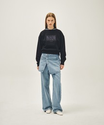 W CLASSIC LOGO CROP SWEATSHIRT