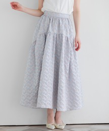 ドット刺繍ギャザースカート（スカート）｜Fit more（フィットモア）の
