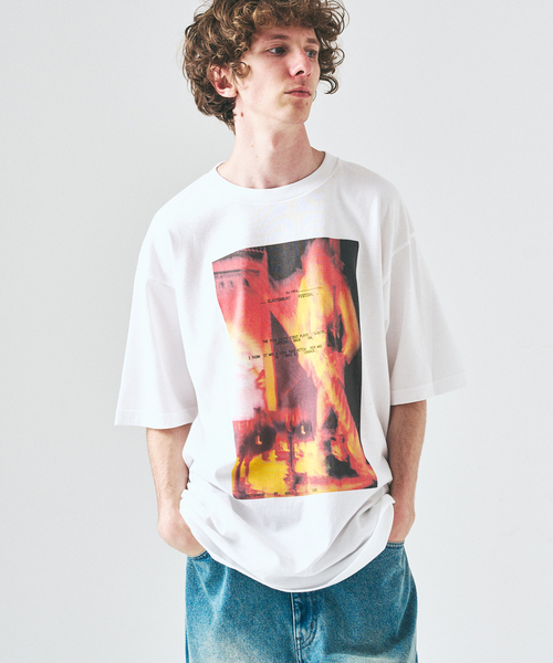 417 EDIFICE(フォーワンセブンエディフィス)の「NOISE ARCHIVE Tシャツ(Tシャツ/カットソー・メンズ・ブラックミックス/ホワイト/ホワイト系その他/ブラック/ホワイト×ホワイト/ブラック系その他・MEDIUM/LARGE/X-LARGE)」の16枚目の写真