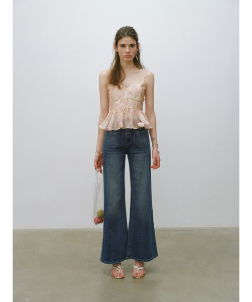 SINCETHEN（シンスゼン）の「ブルーデニムブーツカットパンツ（デニムパンツ・レディース・その他・SMALL/MEDIUM/LARGE）」の10枚目の写真
