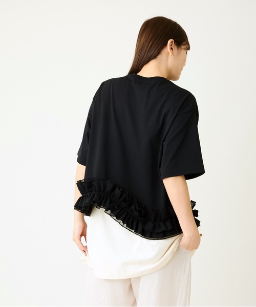 AVIE(アビィ)の「フリルデザインTEE(Tシャツ/カットソー・レディース・キャメル/ブラック・38)」の10枚目の写真