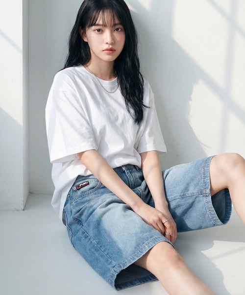 FUBU( フブ)の「【FUBU/フブ】DENIM BUGGY SHORTS/デニムバギーショーツ(デニムパンツ・メンズ・ライトブルー/ブラック/ホワイト系・34inch/36inch/38inch/32inch)」の1枚目の写真