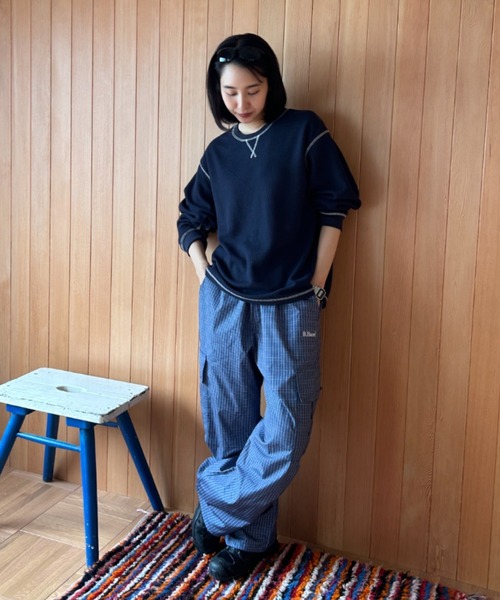 BROKEN BASE(ブロークンベース)の「ナイロンテックアノラックパンツ(カーゴパンツ・メンズ・サックスブルー系/ブルー系/ブラック系/ネイビー/ネイビー系/ブラック/ネイビー系1/サンドベージュ・SMALL/MEDIUM/LARGE)」の12枚目の写真
