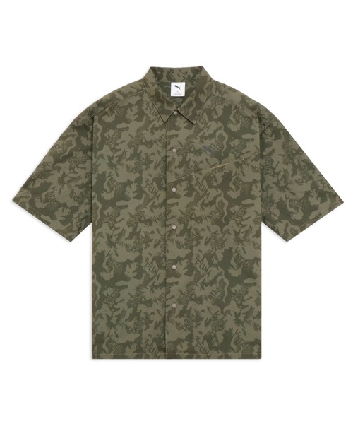 PUMA（プーマ）の「PUMA プーマ メンズ ESS エレベーテッド ウーブン AOP 半袖 Tシャツ SUMMER WOVEN A（その他トップス・メンズ・ブラック/ホワイト/グリーン系その他・MEDIUM/SMALL/XX-LARGE/X-LARGE/LARGE）」の3枚目の写真