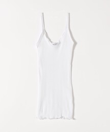 BASIC COTTON（ベーシックコットン）の「BASIC COTTON:〈洗濯機可能〉フリル リブ キャミソール（キャミソール）」