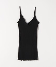 BASIC COTTON（ベーシックコットン）の「BASIC COTTON:〈洗濯機可能〉フリル リブ キャミソール（キャミソール）」