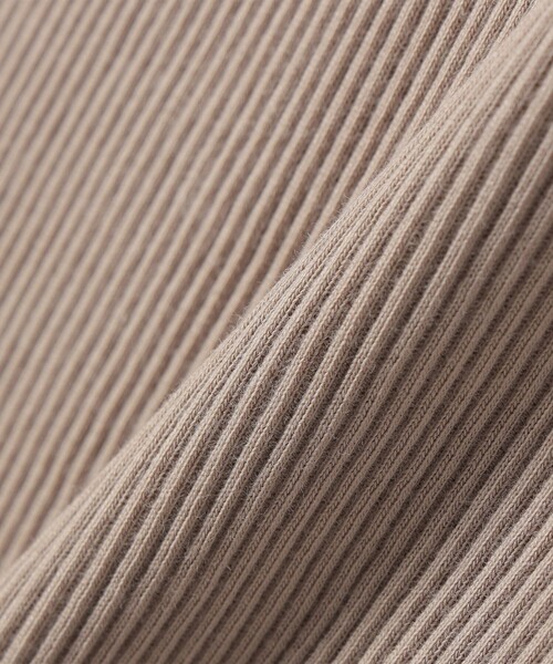 BASIC COTTON（ベーシックコットン）の「BASIC COTTON:〈洗濯機可能〉フリル リブ キャミソール（キャミソール・レディース・ホワイト/ベージュ/ブラック・ONE SIZE）」の7枚目の写真