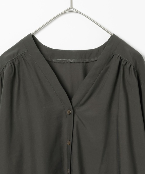 GLOBAL WORK（グローバルワーク）の「UVプロテクトカーデ長袖/645067（カーディガン/ボレロ・レディース・グレイッシュベージュ/ブラウン/ピンク/スミクロ・LARGE/MEDIUM/SMALL）」の6枚目の写真