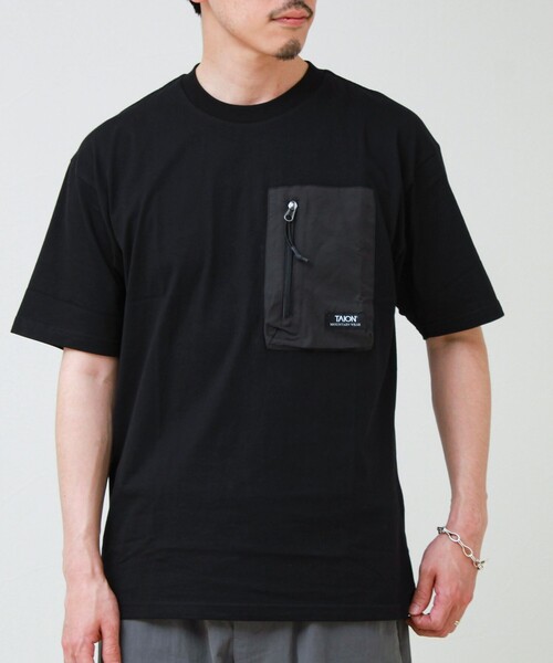 TAION（タイオン）の「【TAION / タイオン】MOUNTAION POCKET T-SH（Tシャツ/カットソー・メンズ・マルチ/ブラック/ホワイト・M/L/XL）」の3枚目の写真