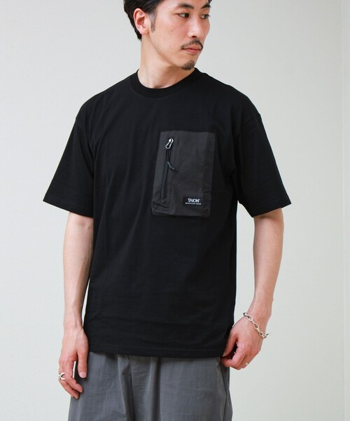 TAION（タイオン）の「【TAION / タイオン】MOUNTAION POCKET T-SH（Tシャツ/カットソー・メンズ・マルチ/ブラック/ホワイト・M/L/XL）」の7枚目の写真