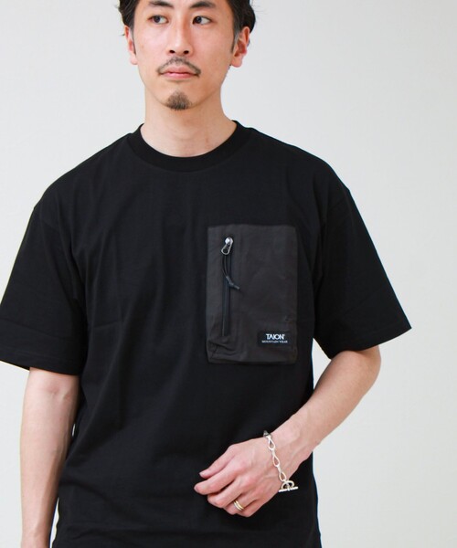 TAION（タイオン）の「【TAION / タイオン】MOUNTAION POCKET T-SH（Tシャツ/カットソー・メンズ・マルチ/ブラック/ホワイト・M/L/XL）」の11枚目の写真