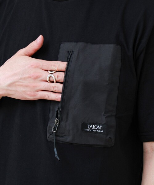 TAION（タイオン）の「【TAION / タイオン】MOUNTAION POCKET T-SH（Tシャツ/カットソー・メンズ・マルチ/ブラック/ホワイト・M/L/XL）」の14枚目の写真