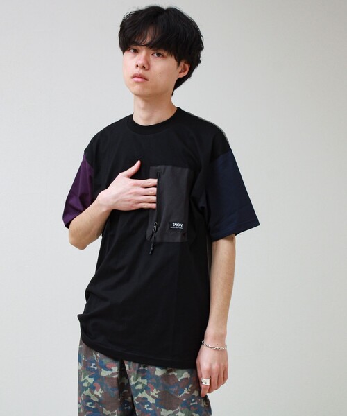 TAION（タイオン）の「【TAION / タイオン】MOUNTAION POCKET T-SH（Tシャツ/カットソー・メンズ・マルチ/ブラック/ホワイト・M/L/XL）」の4枚目の写真