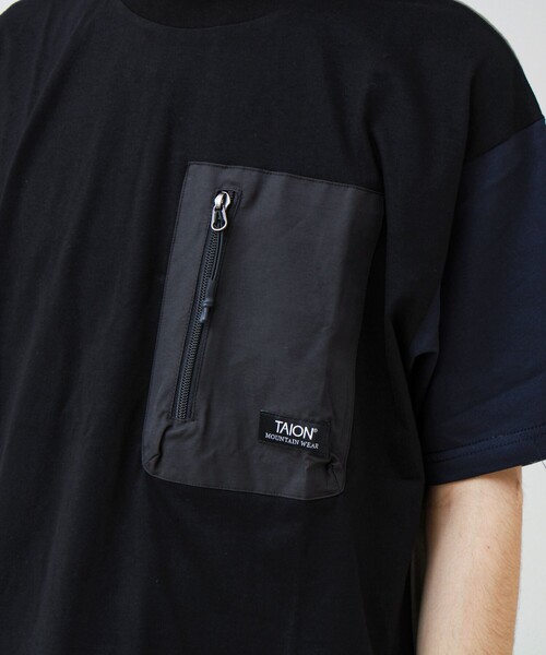 TAION（タイオン）の「【TAION / タイオン】MOUNTAION POCKET T-SH（Tシャツ/カットソー・メンズ・マルチ/ブラック/ホワイト・M/L/XL）」の5枚目の写真