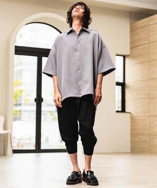 CAMBIO(カンビオ)の「mp14973- Sarouel Cropped Jogger Pants ジョガーパンツ(S68826cmb)(その他パンツ・メンズ・ネイビー/キナリ/スモーク/ブラック・L/M/S)」の14枚目の写真