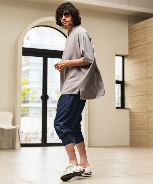 CAMBIO(カンビオ)の「mp14973- Sarouel Cropped Jogger Pants ジョガーパンツ(S68826cmb)(その他パンツ・メンズ・ネイビー/キナリ/スモーク/ブラック・L/M/S)」の21枚目の写真