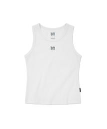 W TAG BASIC SLEEVELESS - WHITE