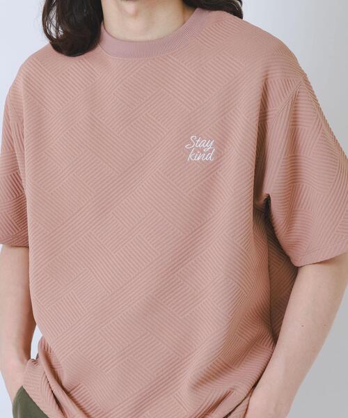 ITEMS URBANRESEARCH(アイテムズ アーバンリサーチ)の「刺繍ジャカードクールタッチ半袖トップス(Tシャツ/カットソー・メンズ・ピンクベージュ/ブラック/ブルー系その他/ホワイト・MEDIUM/LARGE)」の22枚目の写真