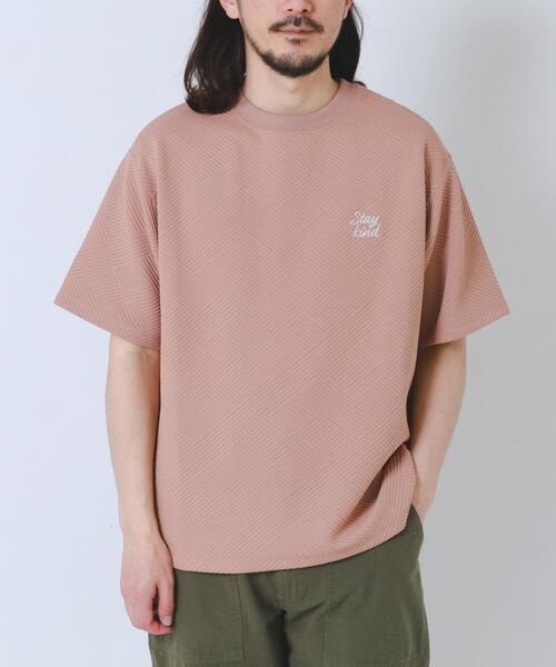 ITEMS URBANRESEARCH(アイテムズ アーバンリサーチ)の「刺繍ジャカードクールタッチ半袖トップス(Tシャツ/カットソー・メンズ・ピンクベージュ/ブラック/ブルー系その他/ホワイト・MEDIUM/LARGE)」の17枚目の写真