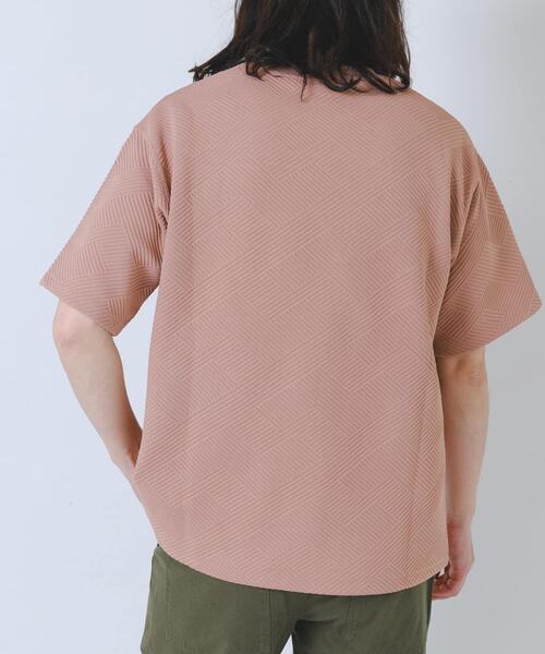 ITEMS URBANRESEARCH(アイテムズ アーバンリサーチ)の「刺繍ジャカードクールタッチ半袖トップス(Tシャツ/カットソー・メンズ・ピンクベージュ/ブラック/ブルー系その他/ホワイト・MEDIUM/LARGE)」の19枚目の写真