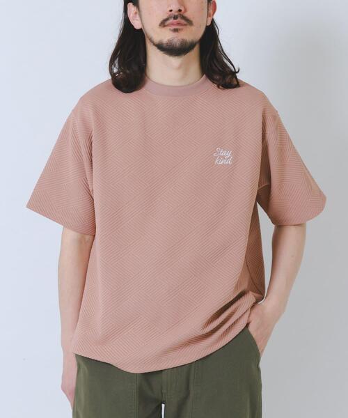 ITEMS URBANRESEARCH(アイテムズ アーバンリサーチ)の「刺繍ジャカードクールタッチ半袖トップス(Tシャツ/カットソー・メンズ・ピンクベージュ/ブラック/ブルー系その他/ホワイト・MEDIUM/LARGE)」の20枚目の写真