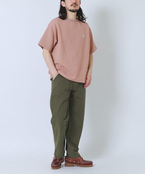ITEMS URBANRESEARCH(アイテムズ アーバンリサーチ)の「刺繍ジャカードクールタッチ半袖トップス(Tシャツ/カットソー・メンズ・ピンクベージュ/ブラック/ブルー系その他/ホワイト・MEDIUM/LARGE)」の21枚目の写真