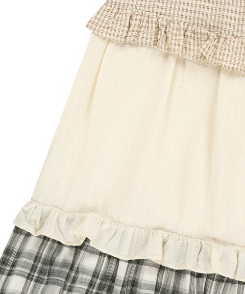 SUNLOVE(サンラブ)の「W Frill Long Skirt(スカート・レディース・ネイビー/ブラック/アイボリー・S/M)」の7枚目の写真
