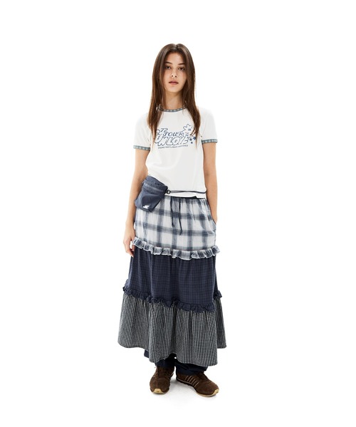 SUNLOVE(サンラブ)の「W Frill Long Skirt(スカート・レディース・ネイビー/ブラック/アイボリー・S/M)」の18枚目の写真
