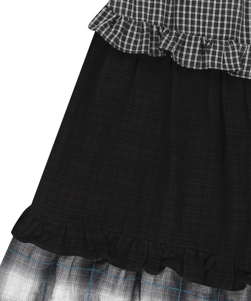 SUNLOVE(サンラブ)の「W Frill Long Skirt(スカート・レディース・ネイビー/ブラック/アイボリー・S/M)」の12枚目の写真