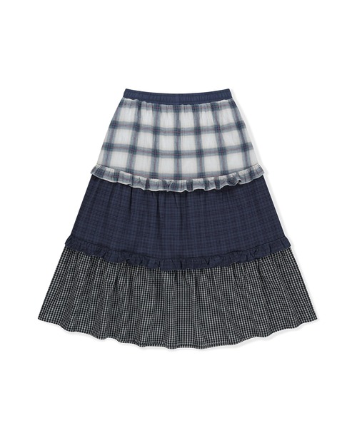 SUNLOVE(サンラブ)の「W Frill Long Skirt(スカート・レディース・ネイビー/ブラック/アイボリー・S/M)」の14枚目の写真