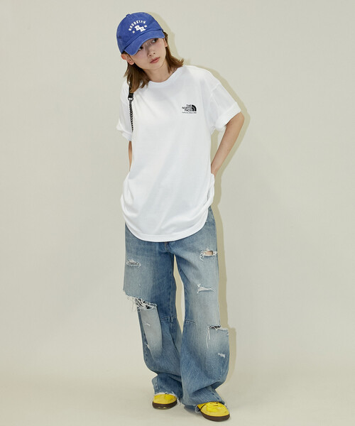 THE NORTH FACE（ザノースフェイス）の「THE NORTH FACE/ザ・ノース・フェイス Short Sleeve Historical Logo Tee/ショートスリーブ ヒストリカル ロゴ Tシャツ (NT32407)　限定展開（Tシャツ/カットソー・メンズ・ネイビー/ホワイト/ライトグレー/ブラック・MEDIUM/SMALL/X-LARGE/LARGE）」の21枚目の写真