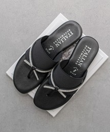 【ITALIAN SHOEMAKERS】ビジューストラップトングサンダル(962326)