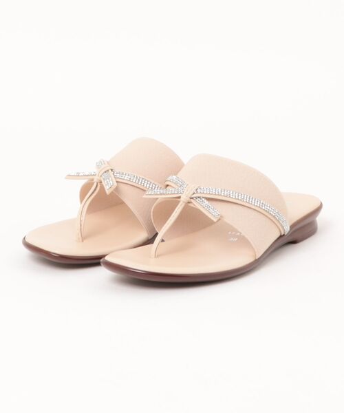 ITALIAN SHOEMAKERS(イタリアンシューメーカー)の「【ITALIAN SHOEMAKERS】ビジューストラップトングサンダル(962326)(サンダル・レディース・シルバー/ブラック/ベージュ・38/36/37/35/39)」の7枚目の写真