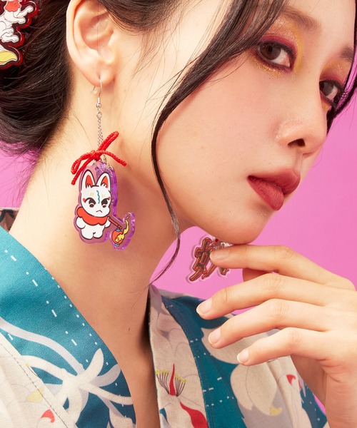 倭物やカヤ(ワモノヤカヤ)の「【中村杏子×倭物やカヤ】アクリルピアス(ピアス(両耳用)・レディース・その他2/その他1/その他3・FREE)」の1枚目の写真