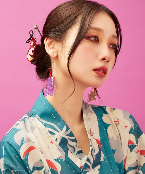 倭物やカヤ(ワモノヤカヤ)の「【中村杏子×倭物やカヤ】アクリルピアス(ピアス(両耳用)・レディース・その他2/その他1/その他3・FREE)」の10枚目の写真